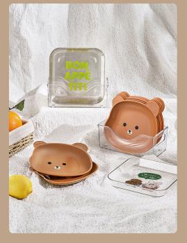Großhandel B2B Klare Kinder Snack Schale, acht Stück + Boden